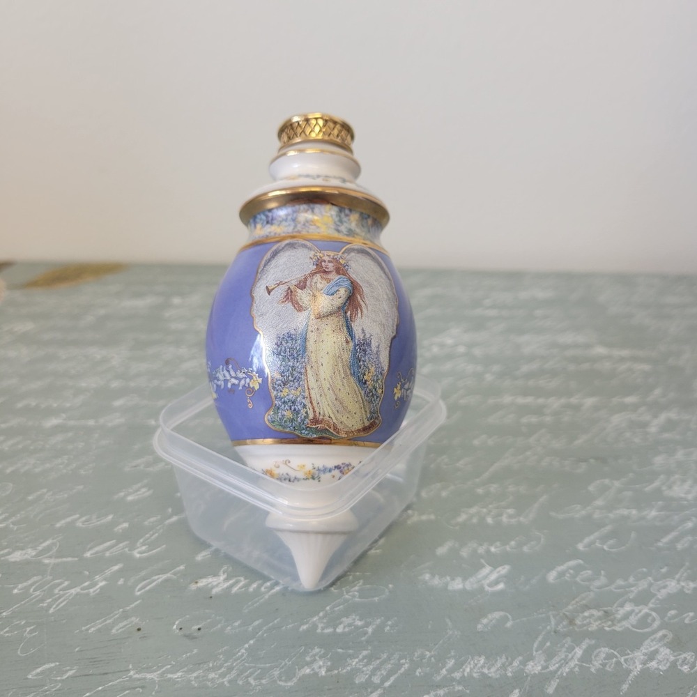 Bradford Editions heirloom porcelain symphony of angels teardrop ornament